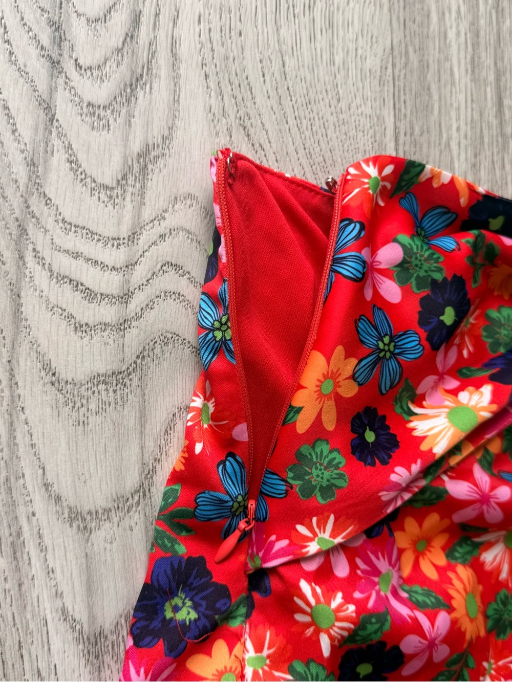 Red Floral Maxi Skirt - Women's Summer Wrap Style - Picture 12 of 13